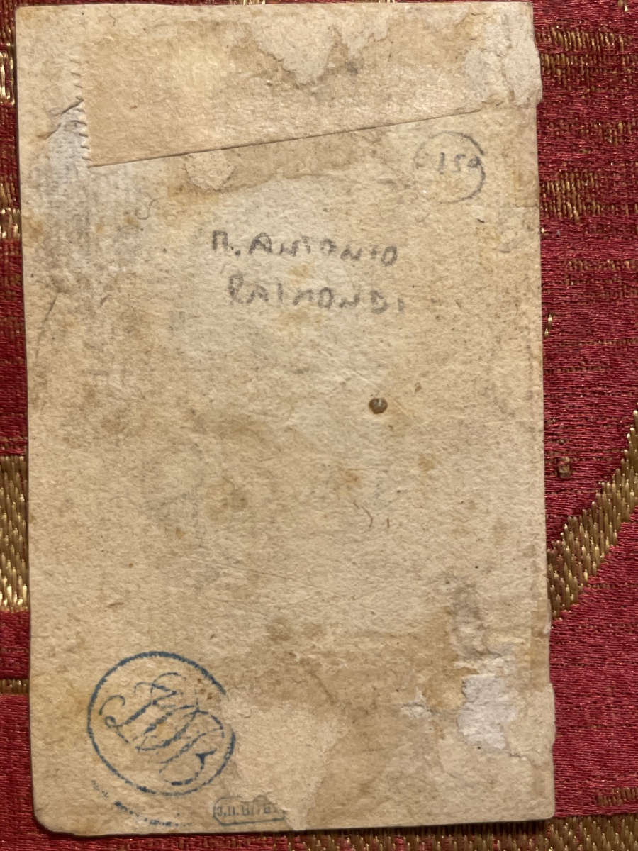 Marcantonio Raimondi, Salvator Mundi, incisione a bulino, collezione Böhm. XVI secolo-photo-2