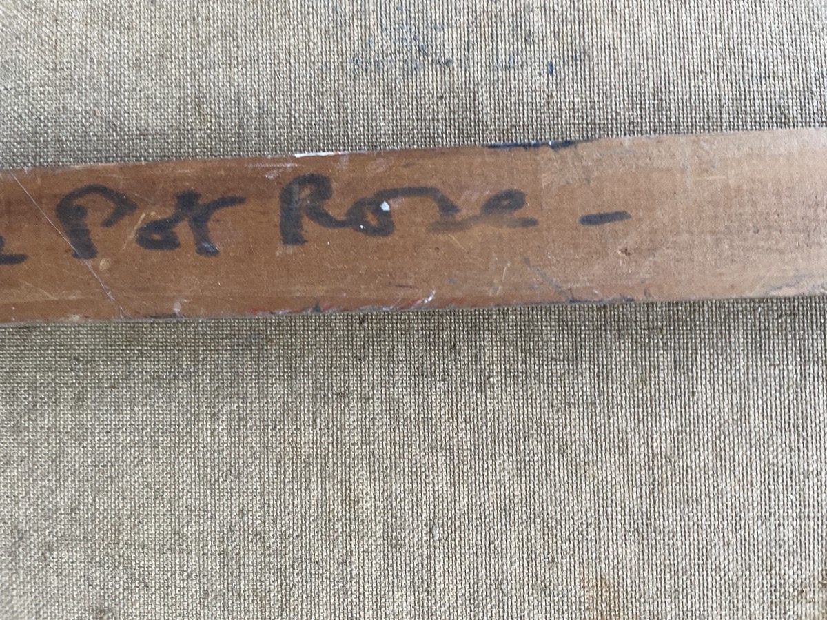 Francine Chimène, Pot rose, scuola francese, Chatou, anni 1970  Francine Chimène (1929–2019) -photo-1