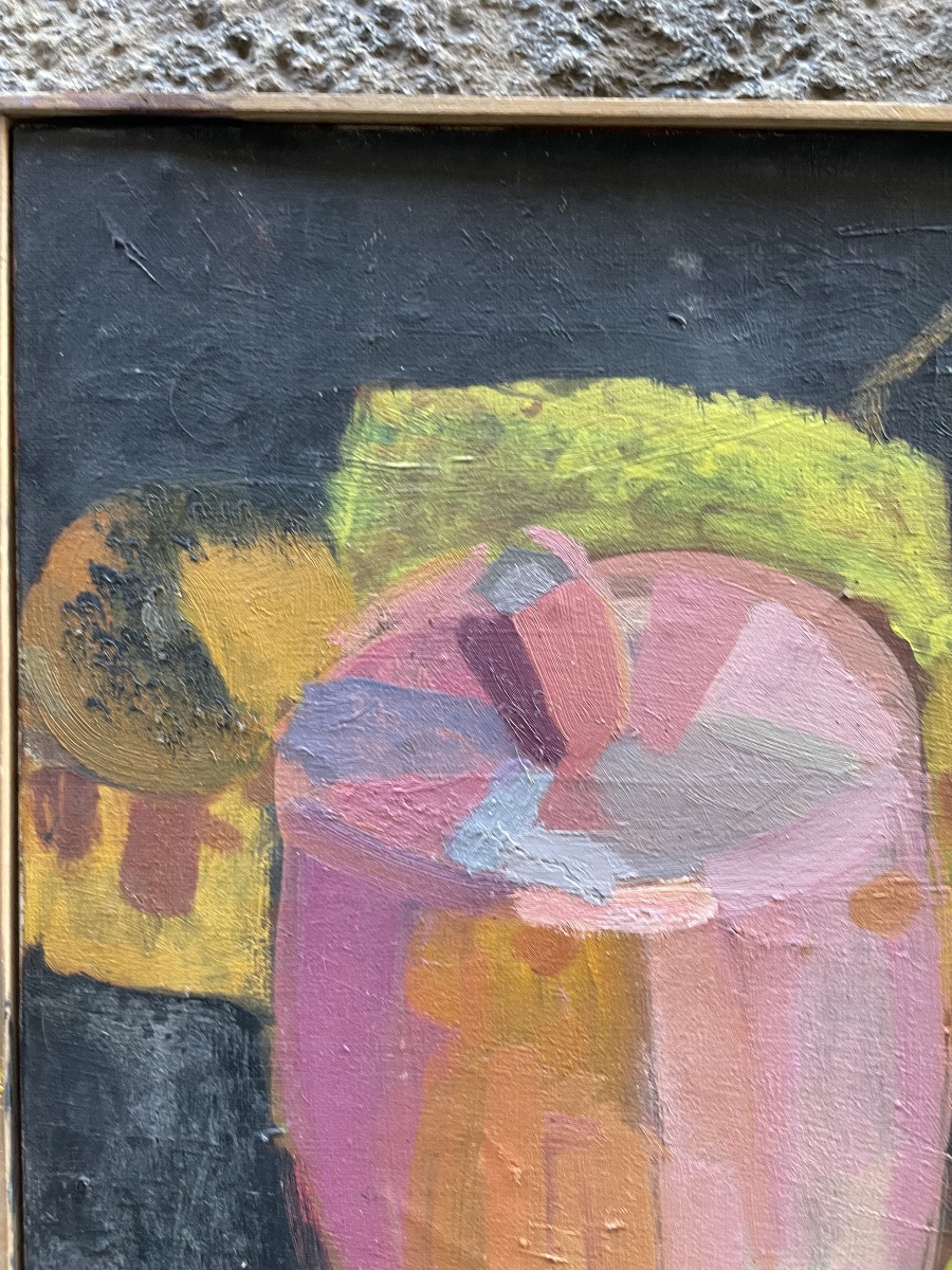 Francine Chimène, Pot rose, scuola francese, Chatou, anni 1970  Francine Chimène (1929–2019) -photo-7