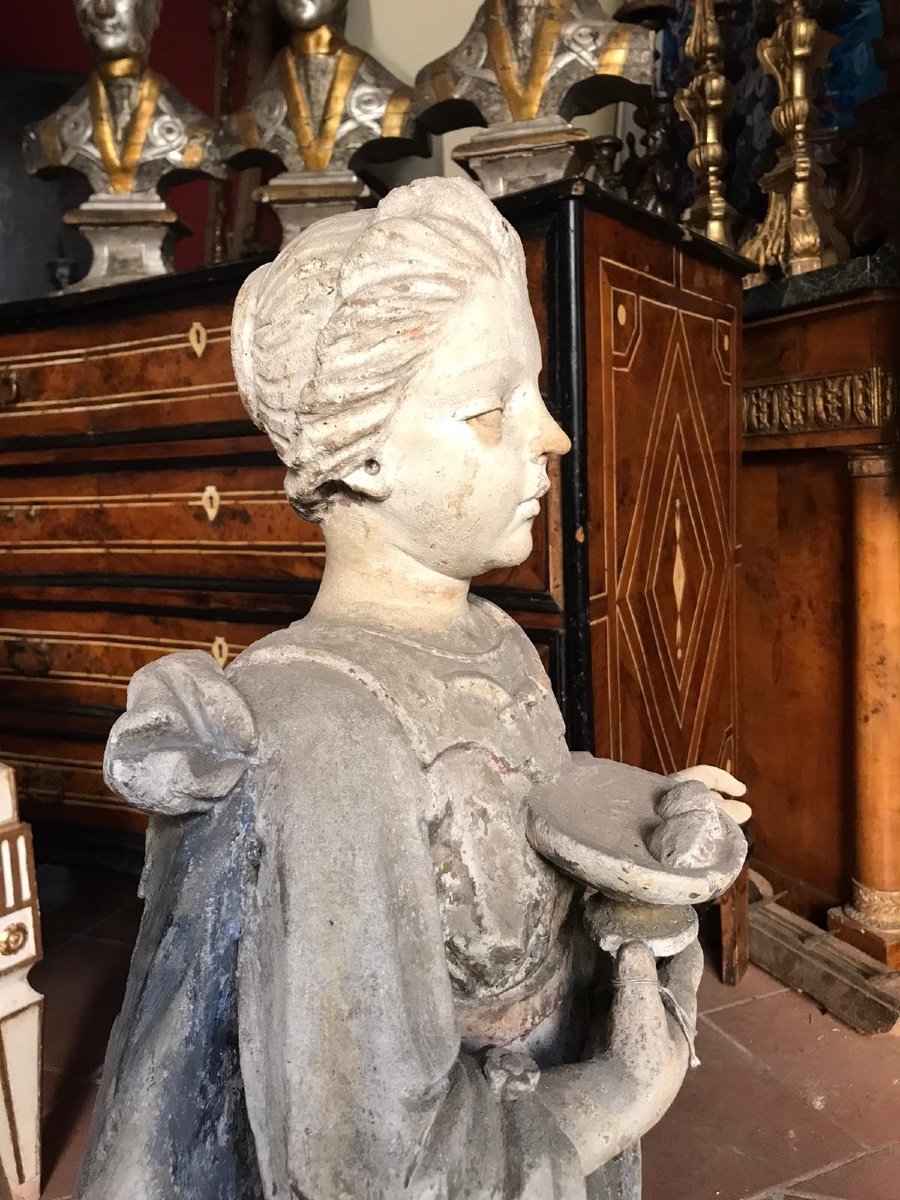 Statue De Sainte Lucie.  Pierre De Vicence.  Fin XVIIe-photo-4