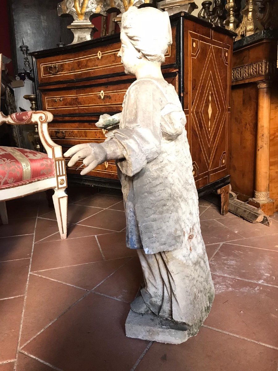 Statue De Sainte Lucie.  Pierre De Vicence.  Fin XVIIe-photo-2