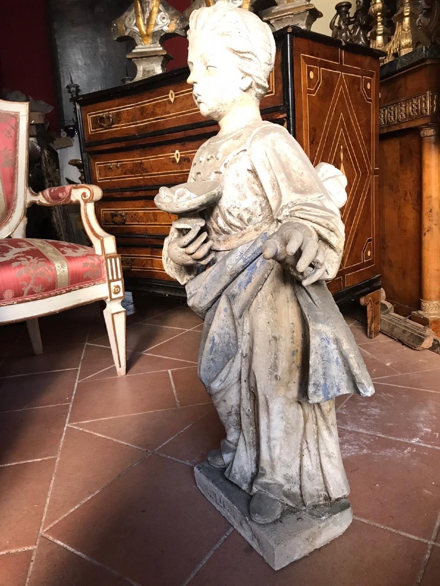 Statue De Sainte Lucie.  Pierre De Vicence.  Fin XVIIe-photo-3