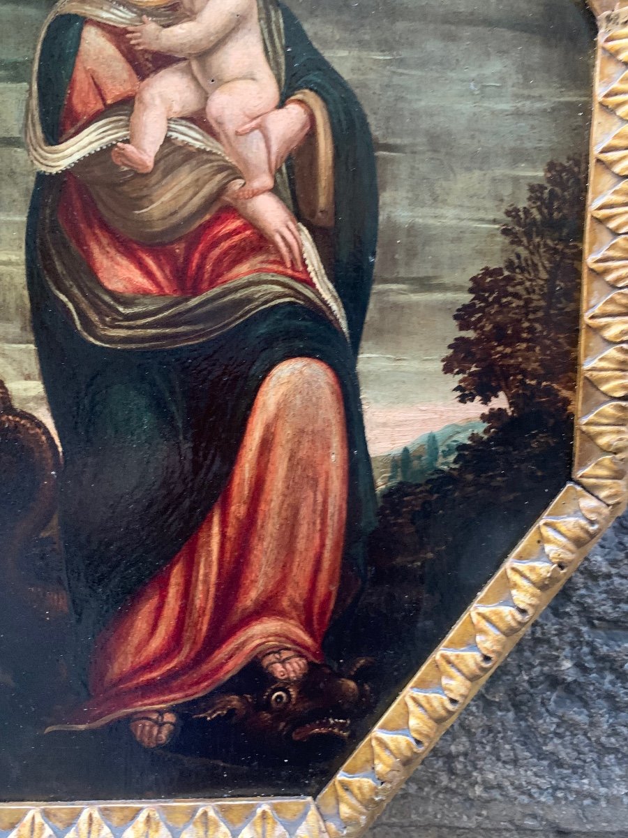 Madonna con il bambino ed il drago. Inizio XVII secolo-photo-4