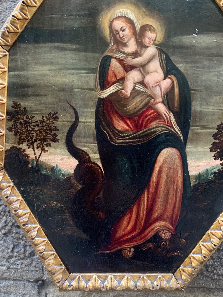 Madonna con il bambino ed il drago. Inizio XVII secolo-photo-6