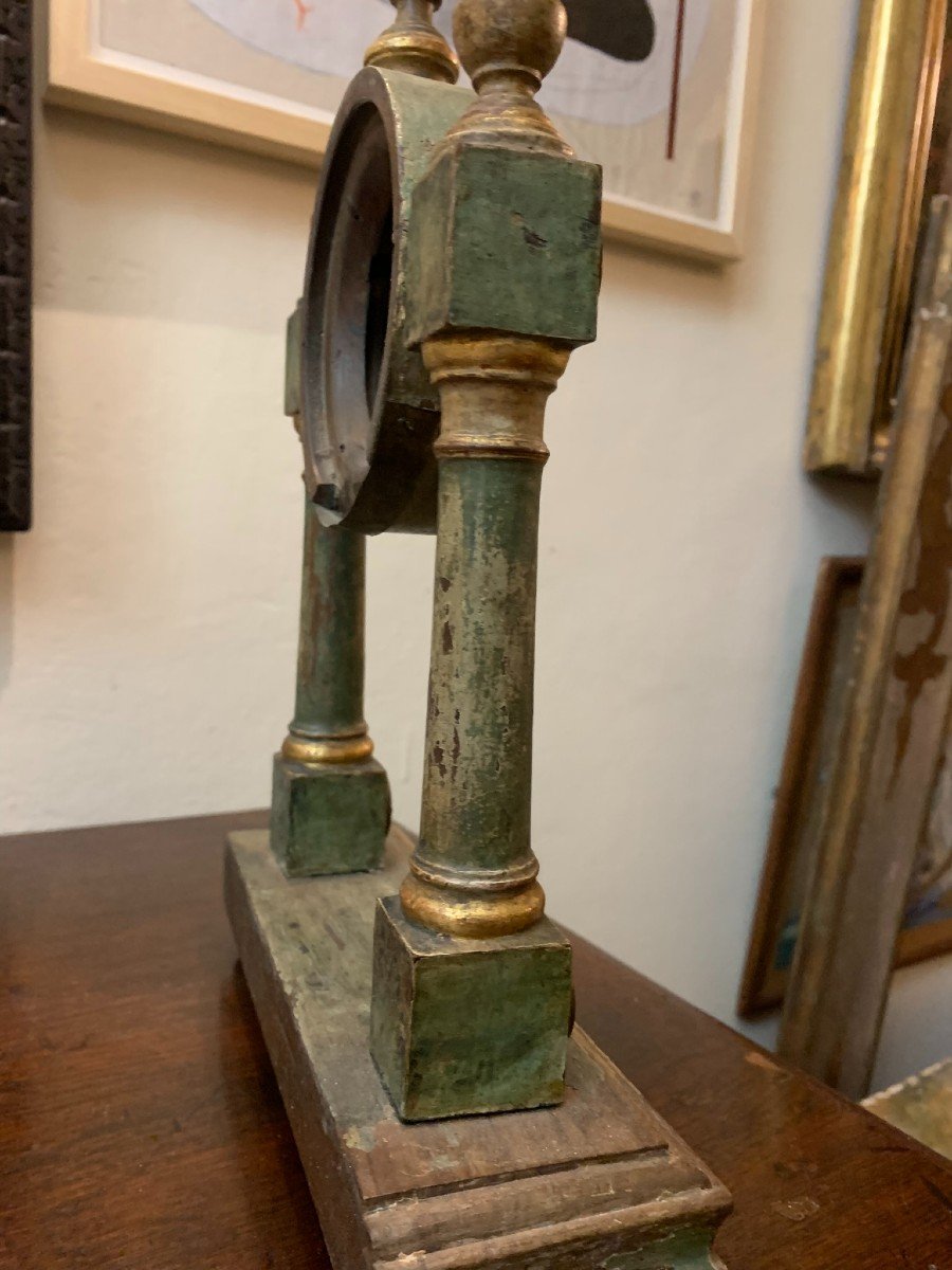 Cassa di un orologio in legno policromo. 1800 circa-photo-2