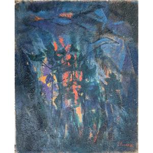 "L'incendio", paesaggio notturno di Gabrielle Ricard - Cordingley. Anno 1967. 