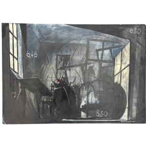 Gianpaolo Pavesi, Insetti architetti in studio.  Bozzetti al recto
