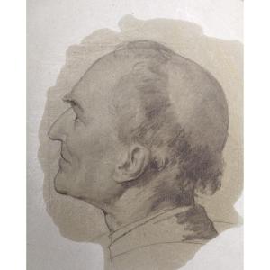 Bozzetto di studio per la testa di un santo – Enrico Reffo (Torino, 1831 – 1917) 