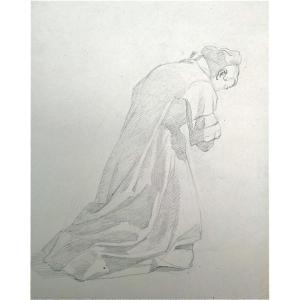 Studi di figure femminili e di angeli, preparativi per affresco – Atelier di Enrico Reffo 