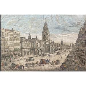 Veduta ottica illuminabile giorno/notte – Londra, Piazza della Borsa (Royal Exchange), ca. 1770