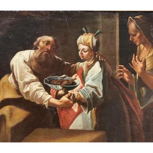 Isacco benedice Giacobbe, Antico testamento:  Genesi 27 , seconda metà del XVII secolo