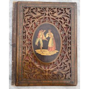 Cartella portalettere intarsiata “Tamburiata”, Sorrento, seconda metà XIX secolo