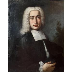 Ritratto di gentiluomo con parrucca, scuola italiana, primo Settecento