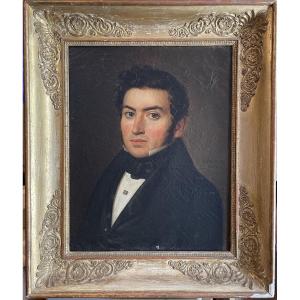 Ritratto d’uomo di Jean Jacques Marie Castin, firmato e datato 1838 