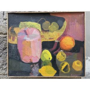 Francine Chimène, Pot rose, scuola francese, Chatou, anni 1970  Francine Chimène (1929–2019) 