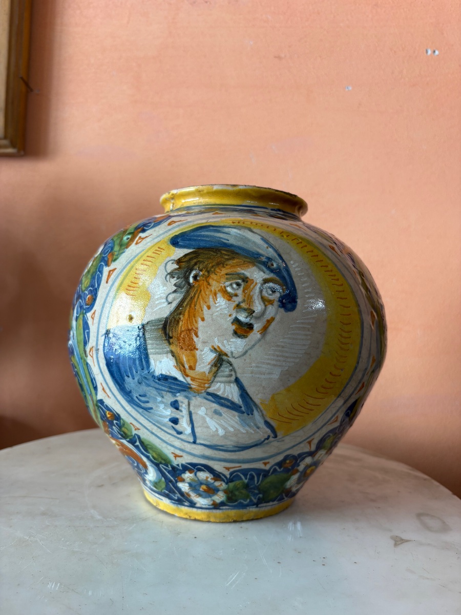 Vaso in Maiolica policroma  -photo-2