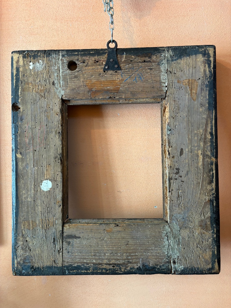 Cornice Guilloche '  Nera . Sec . XVIII . Misure Luce cm 22,9 X  27,8 . -photo-2