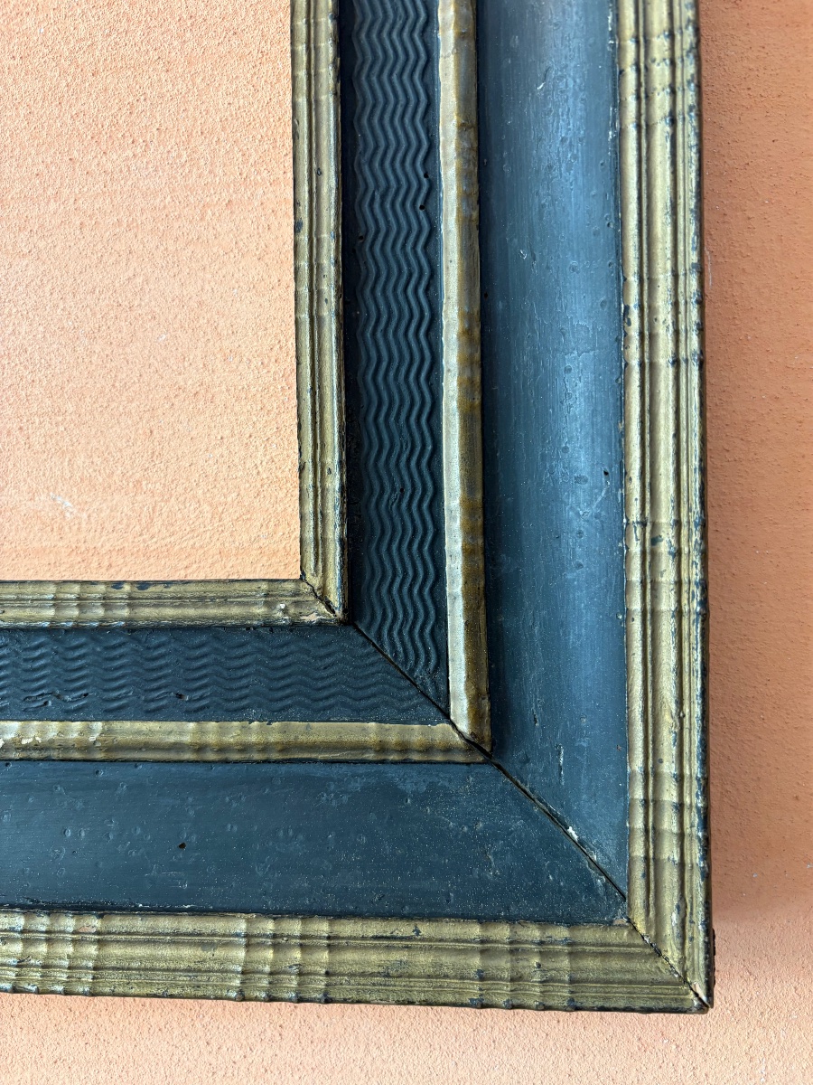 Cornice Guilloche Nera sec . XVIII .-photo-3