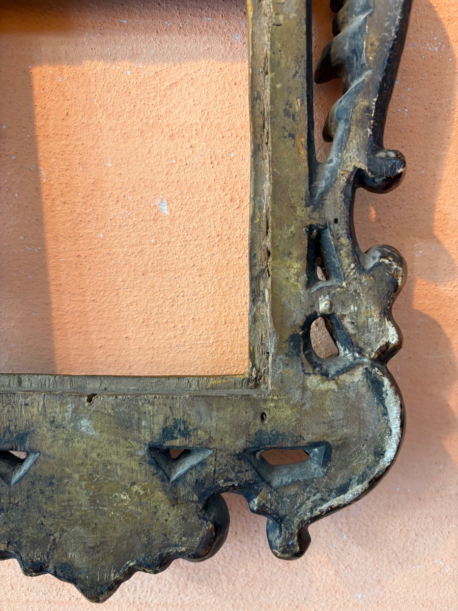 Cornice intagliata Nera e Dorata .  Emilia Sec . XVIII . Stato Ottimo -photo-4