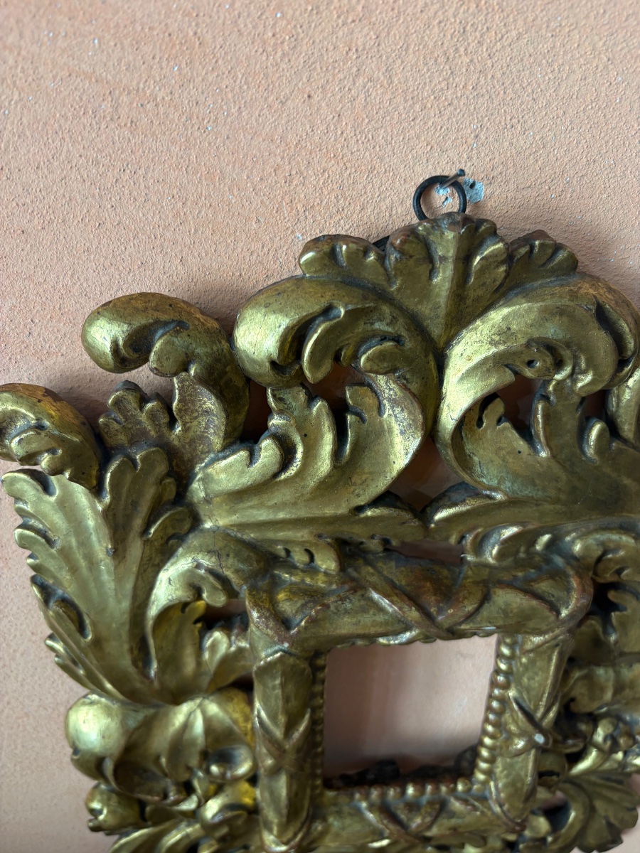 Cornice in legno intagliato e Dorato . -photo-2