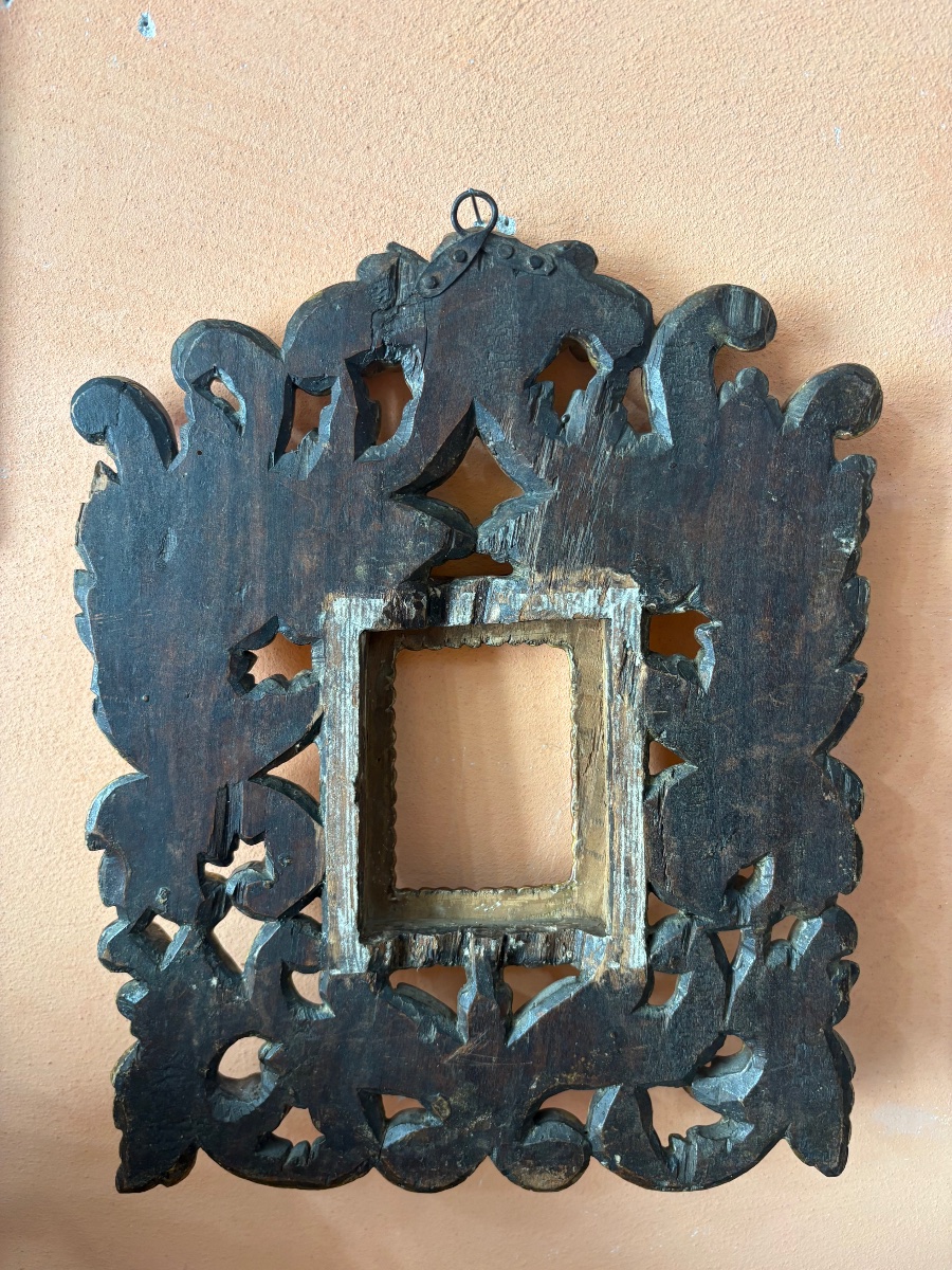 Cornice in legno intagliato e Dorato . -photo-2