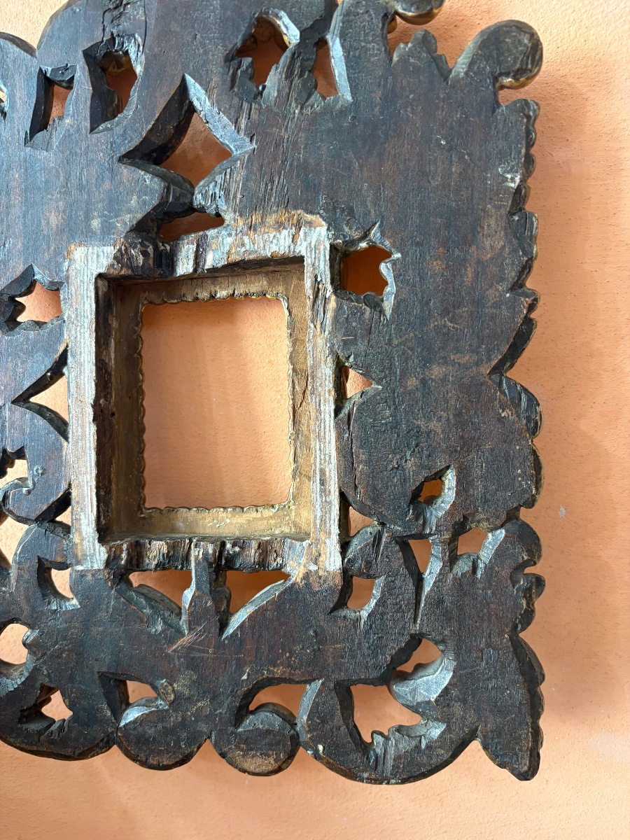 Cornice in legno intagliato e Dorato . -photo-3
