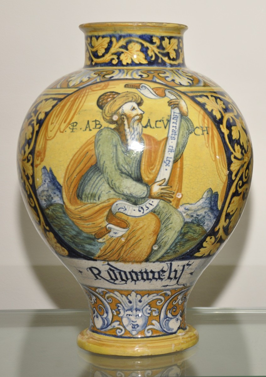 Vaso in maiolica di Faenza datato 1569 Emiliano Capra