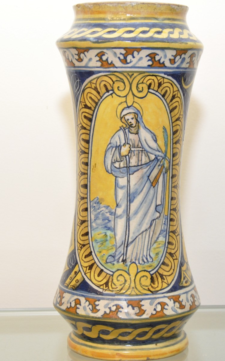 Albarello in maiolica di Palermo, Lazzaro 1603