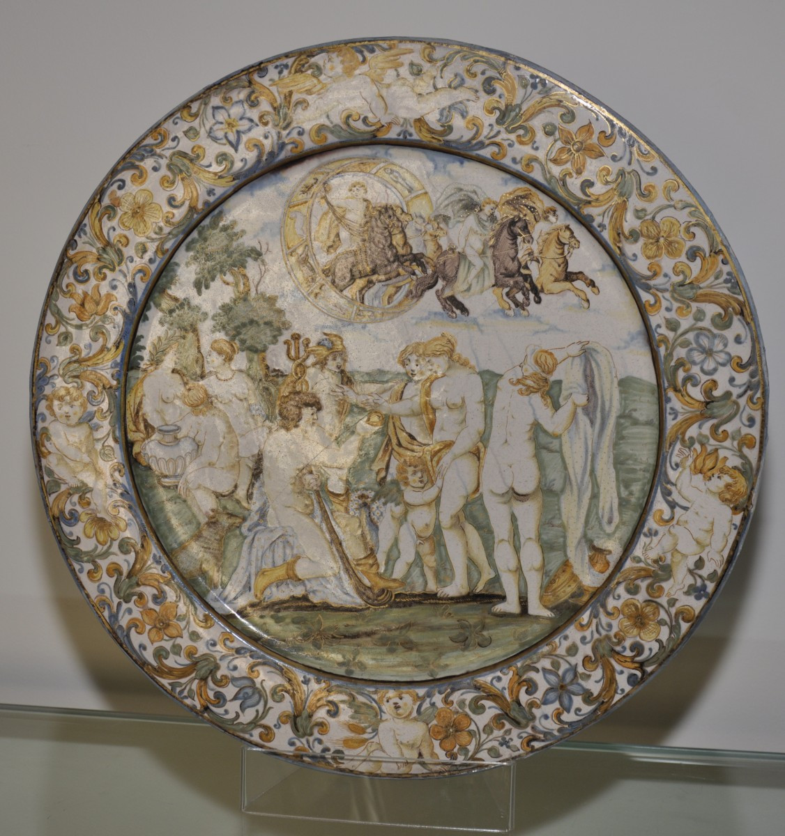 Grande piatto in maiolica di Castelli, Berardino Gentile il vecchio-photo-2