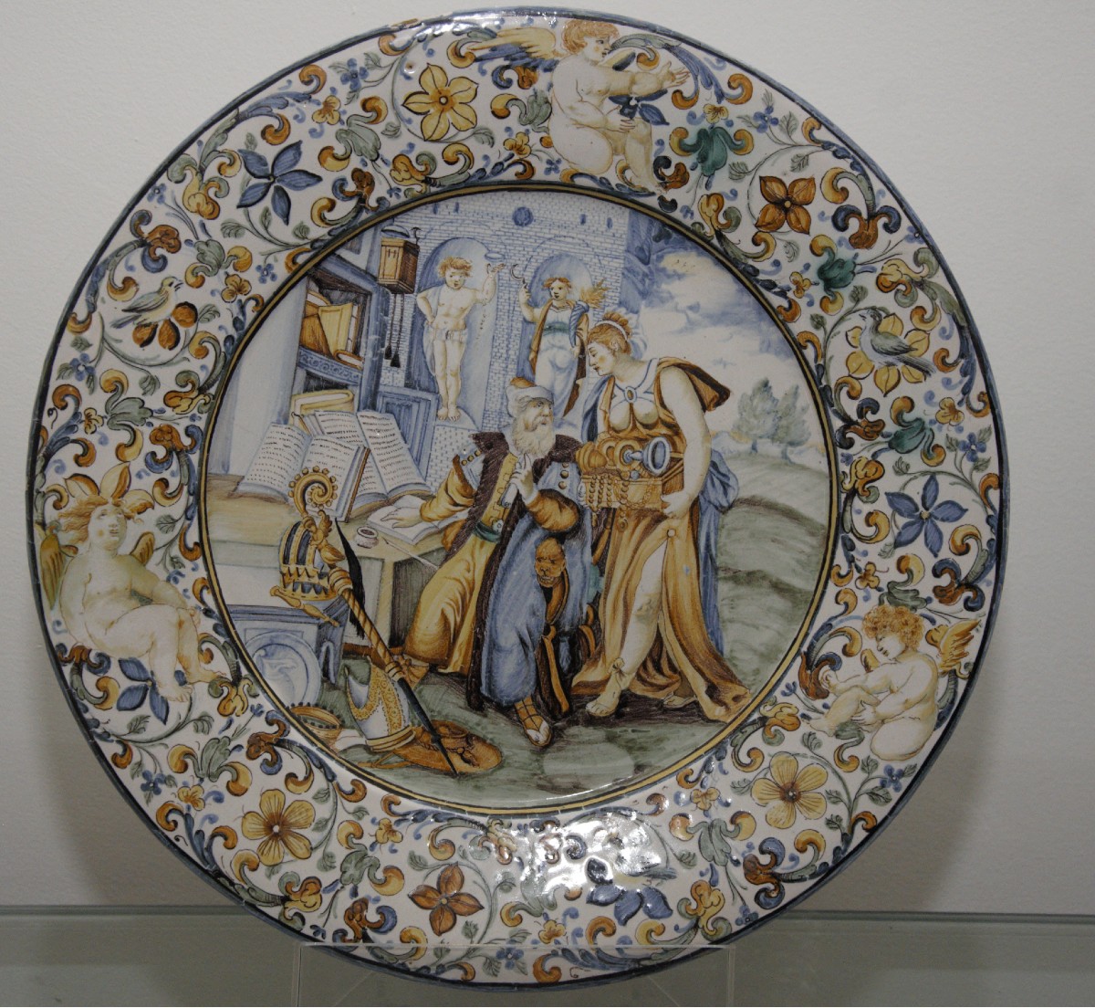 Piatto in maiolica di Castelli, Berardino Gentile il vecchio