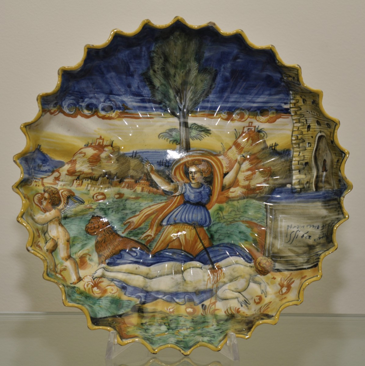 Crespina in maiolica di Casteldurante