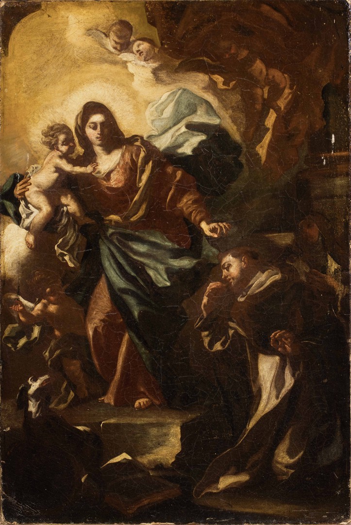 Scuola napoletana, Vergine del Rosario, XVIII sec.