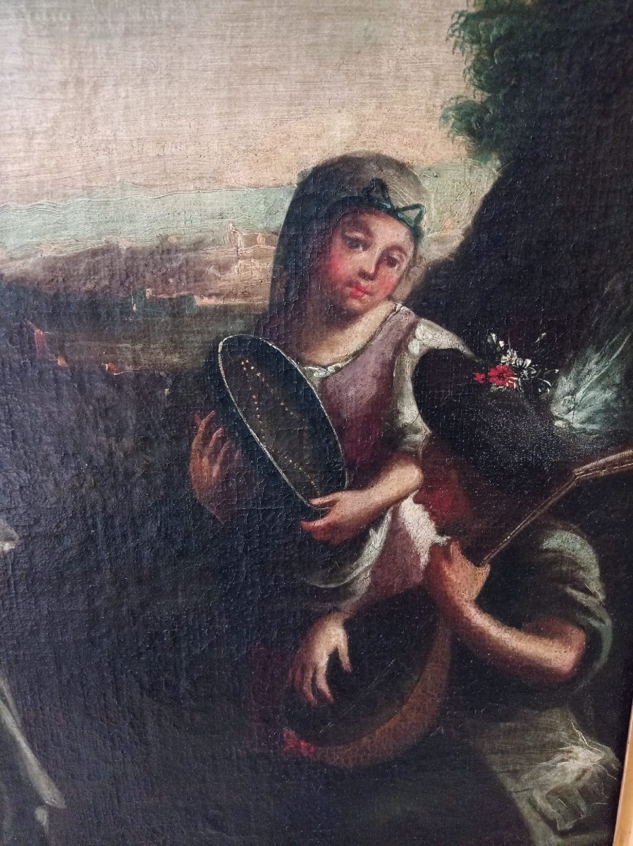 Scuola napoletana, scena di danza, XVIII secolo-photo-2