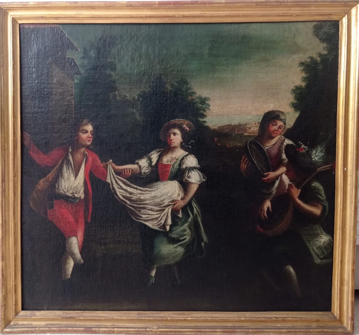 Scuola napoletana, scena di danza, XVIII secolo