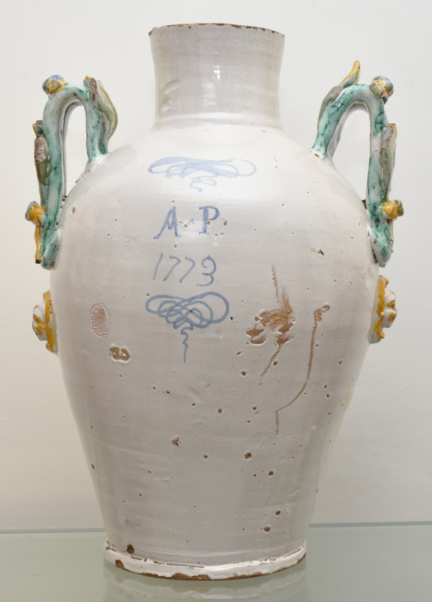 Grande vaso in maiolica Napoli 1773-photo-2