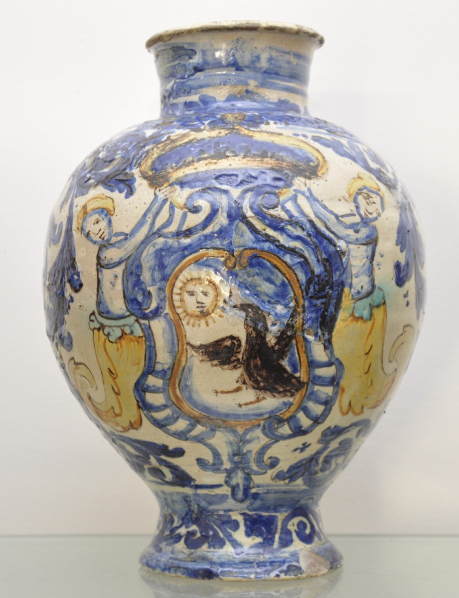 Vaso in maiolica di Trapani