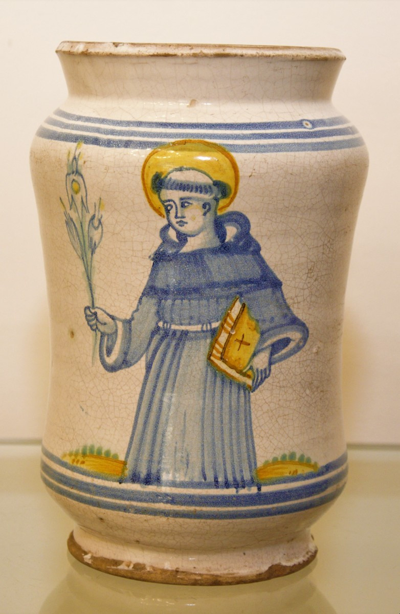 Albarello in maiolica di Laterza