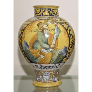 Vaso in maiolica di Faenza datato 1569 Emiliano Capra