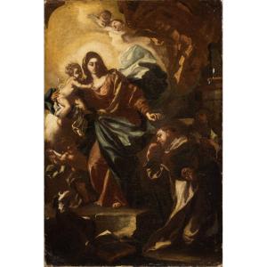 Scuola napoletana, Vergine del Rosario, XVIII sec.