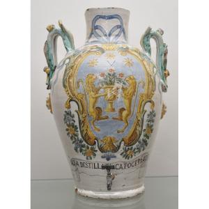 Grande vaso in maiolica Napoli 1773