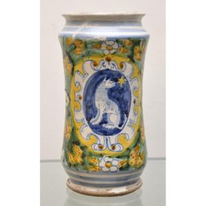 Albarello in maiolica di Trapani