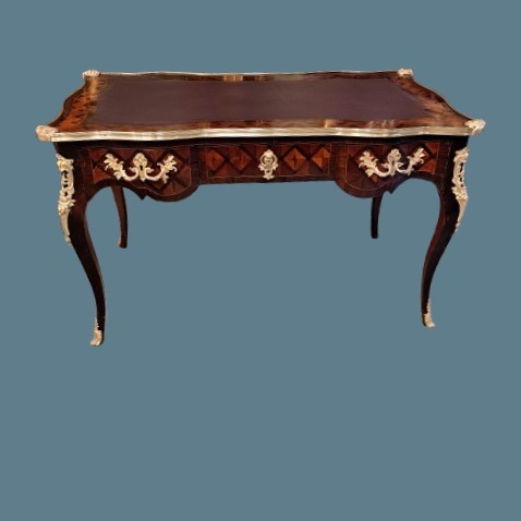 SCRIVANIA INTARSIATA IN PALISSANDRO E NOCE EPOCA NAPOLEONE III