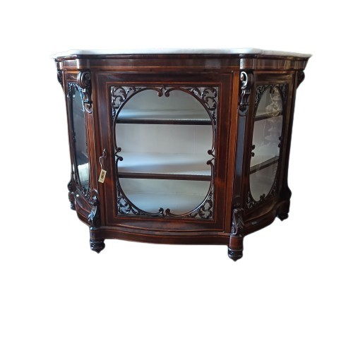 CREDENZA ETANGER A VETRINA SICILIANA EPOCA CARLO X-photo-3