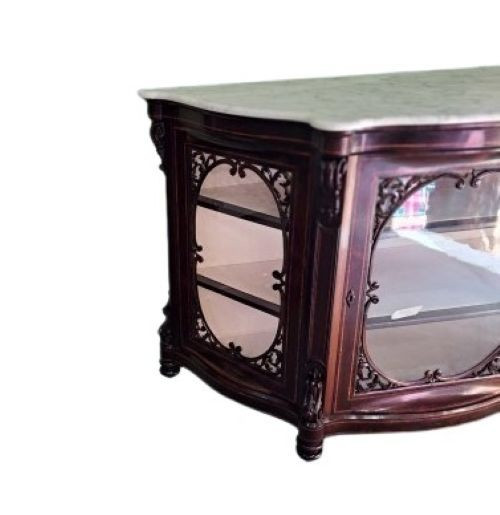 CREDENZA ETANGER A VETRINA SICILIANA EPOCA CARLO X-photo-4