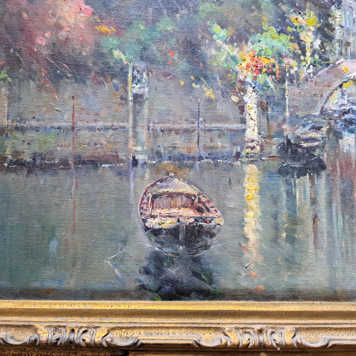ANTICO DIPINTO DI ANTONIO MARIA DE REYNA MANESCAU ( 1859 - 1937 )-photo-3