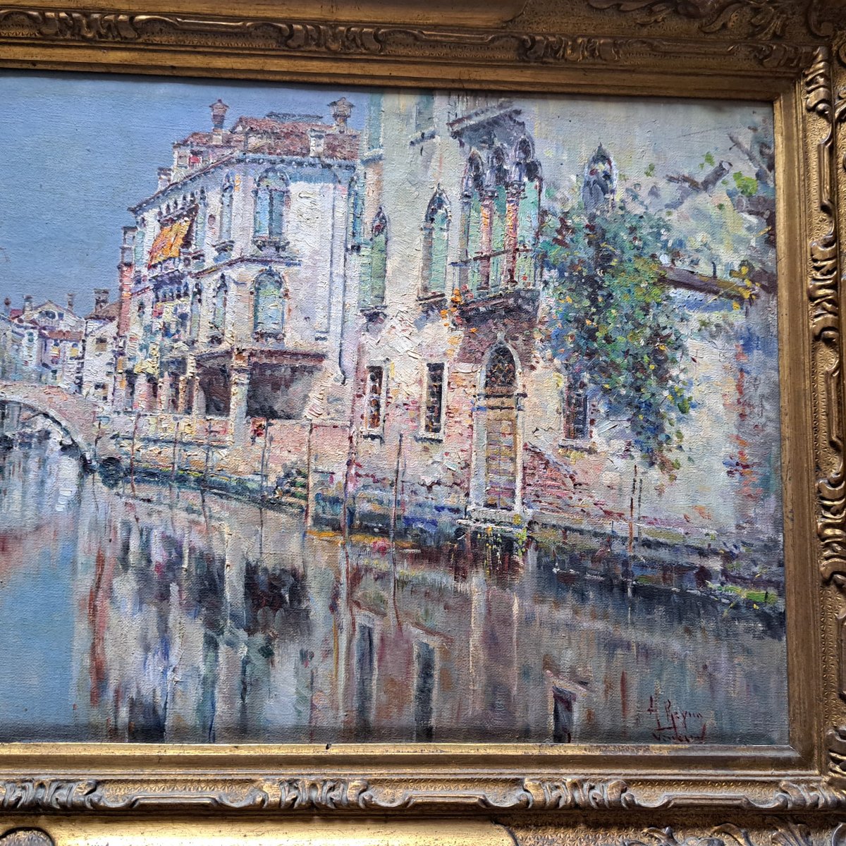 ANTICO DIPINTO DI ANTONIO MARIA DE REYNA MANESCAU ( 1859 - 1937 )-photo-4