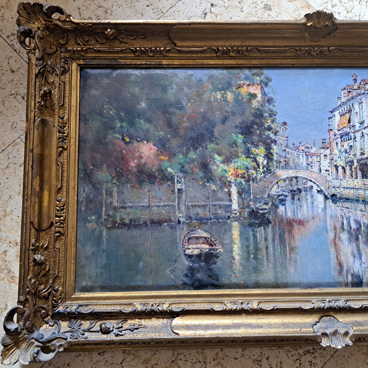 ANTICO DIPINTO DI ANTONIO MARIA DE REYNA MANESCAU ( 1859 - 1937 )-photo-3