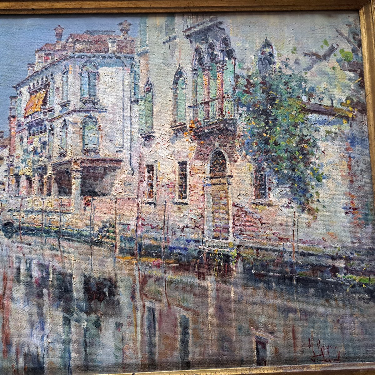 ANTICO DIPINTO DI ANTONIO MARIA DE REYNA MANESCAU ( 1859 - 1937 )-photo-5