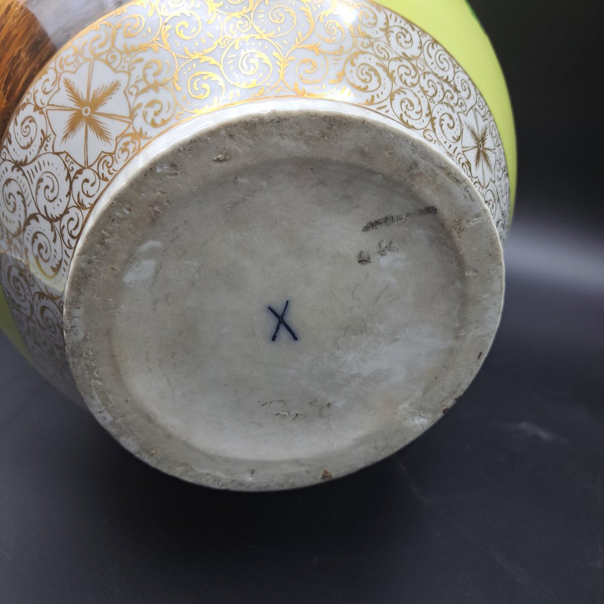 GRANDE COPPIA DI VASI CON COPERCHIO DEL XIX SECOLO PRODUZIONE DI MEISSEN-photo-7