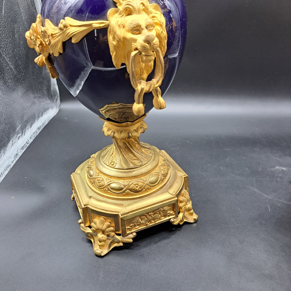 COPPIA DI CANDELABRI IN BRONZO DORATO E PORCELLANA DI SEVRES FRANCIA XIX SECOLO-photo-4